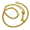 Oro Laminado Basic Necklace, Gold Filled Style Box Design, Polished, Golden Finish, 04.313.0009.28 (01 MM Thickness, 28 Inches Length)