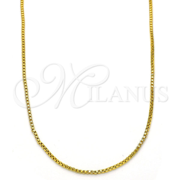 Gold Filled Necklace — Basic Necklace Box Design Polished 04. 01 MM — main product view — SKU 119273 | Oro Laminado collar — básico Necklace Box diseño pulido 04. 01 MM — SKU 119273