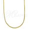 Oro Laminado Basic Necklace, Gold Filled Style Box Design, Polished, Golden Finish, 04.313.0009.28 (01 MM Thickness, 28 Inches Length)