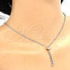 Rhodium Plated Basic Necklace, Box Design, Polished, Rhodium Finish, 04.313.0009.1.28 (01 MM Thickness, 28 Inches Length)