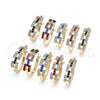 Oro Laminado Small Hoop, Gold Filled Style with Garnet and White Crystal, Polished, Golden Finish, 02.100.0073.1.20