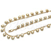 Oro Laminado Necklace and Bracelet, Gold Filled Style Heart Design, Polished, Golden Finish, 06.105.0005
