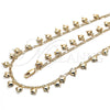 Oro Laminado Necklace and Bracelet, Gold Filled Style Heart Design, Polished, Golden Finish, 06.105.0004