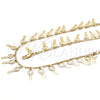 Oro Laminado Necklace and Bracelet, Gold Filled Style key Design, Polished, Golden Finish, 06.105.0007