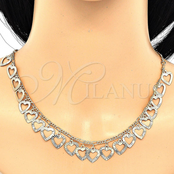 Gold Filled Bracelet — Necklace and Bracelet Heart Design Polished 06. — alternate product view — SKU 119412 | Oro Laminado brazalete — Necklace and Bracelet corazón diseño pulido 06. — SKU 119412