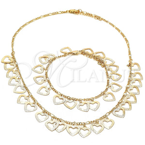 Gold Filled Bracelet — Necklace and Bracelet Heart Design Polished 06. — main product view — SKU 119412 | Oro Laminado brazalete — Necklace and Bracelet corazón diseño pulido 06. — SKU 119412