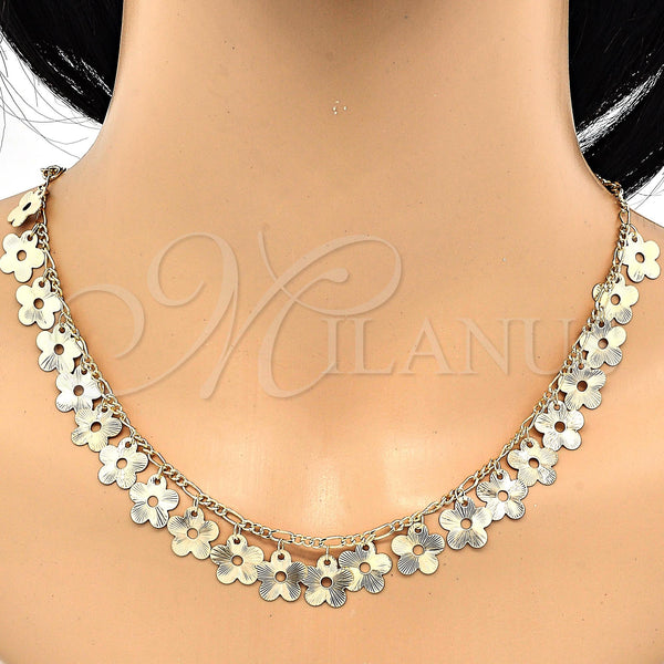 Gold Filled Bracelet — Necklace and Bracelet Flower Design Polished 06. — alternate product view — SKU 119414 | Oro Laminado brazalete — Necklace and Bracelet flor diseño pulido 06. — SKU 119414