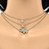 Oro Laminado Pendant Necklace, Gold Filled Style Elephant Design, with White Cubic Zirconia and White Micro Pave, Polished, Golden Finish, 04.213.0123.16 (02 MM Thickness, 16 Inches Length)