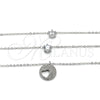 Rhodium Gold Filled Pendant Necklace, Heart Design, with White Cubic Zirconia, Polished, Rhodium Finish, 04.213.0128.1.16 (02 MM Thickness, 16 Inches Length)