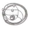 Rhodium Gold Filled Pendant Necklace, Heart Design, with White Cubic Zirconia, Polished, Rhodium Finish, 04.213.0128.1.16 (02 MM Thickness, 16 Inches Length)