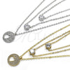 Rhodium Gold Filled Pendant Necklace, Heart Design, with White Cubic Zirconia, Polished, Rhodium Finish, 04.213.0128.1.16 (02 MM Thickness, 16 Inches Length)