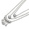 Rhodium Gold Filled Pendant Necklace, Teardrop Design, with White Cubic Zirconia, Polished, Rhodium Finish, 04.213.0130.1.16 (02 MM Thickness, 16 Inches Length)