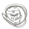 Rhodium Gold Filled Pendant Necklace, Teardrop Design, with White Cubic Zirconia, Polished, Rhodium Finish, 04.213.0130.1.16 (02 MM Thickness, 16 Inches Length)