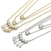 Rhodium Gold Filled Pendant Necklace, Teardrop Design, with White Cubic Zirconia, Polished, Rhodium Finish, 04.213.0130.1.16 (02 MM Thickness, 16 Inches Length)