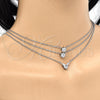 Rhodium Gold Filled Pendant Necklace, with White Cubic Zirconia, Polished, Rhodium Finish, 04.213.0131.1.16 (02 MM Thickness, 16 Inches Length)
