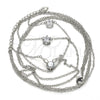 Rhodium Gold Filled Pendant Necklace, with White Cubic Zirconia, Polished, Rhodium Finish, 04.213.0131.1.16 (02 MM Thickness, 16 Inches Length)