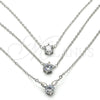Rhodium Gold Filled Pendant Necklace, with White Cubic Zirconia, Polished, Rhodium Finish, 04.213.0131.1.16 (02 MM Thickness, 16 Inches Length)