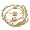 Oro Laminado Pendant Necklace, Gold Filled Style Butterfly Design, Polished, Golden Finish, 04.179.0011.16 (02 MM Thickness, 16 Inches Length)