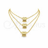 Oro Laminado Pendant Necklace, Gold Filled Style Butterfly Design, Polished, Golden Finish, 04.179.0011.16 (02 MM Thickness, 16 Inches Length)