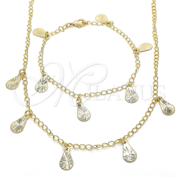 Gold Filled Bracelet — Necklace and Bracelet Teardrop Design Polished 06.63. — main product view — SKU 119504 | Oro Laminado brazalete — Necklace and Bracelet Teardrop diseño pulido 06.63. — SKU 119504