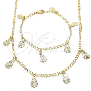 Gold Filled Bracelet — Necklace and Bracelet Teardrop Design Polished 06.63. — main product view — SKU 119504 | Oro Laminado brazalete — Necklace and Bracelet Teardrop diseño pulido 06.63. — SKU 119504