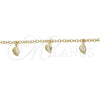 Oro Laminado Pendant Necklace, Gold Filled Style Leaf Design, Polished, Golden Finish, 04.63.1374.18 (03 MM Thickness, 18 Inches Length)