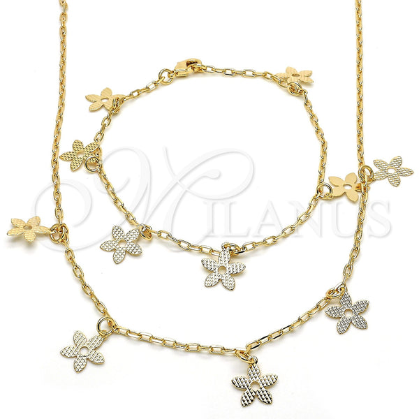 Gold Filled Bracelet — Necklace and Bracelet Flower Design Polished 06.63. — main product view — SKU 119513 | Oro Laminado brazalete — Necklace and Bracelet flor diseño pulido 06.63. — SKU 119513