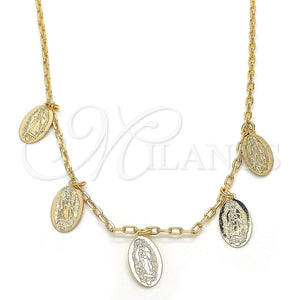Gold Filled Necklace — Pendant Necklace Guadalupe Design Polished 04.63. 02 MM — main product view — SKU 119515 | Oro Laminado collar — Pendant Necklace Guadalupe diseño pulido 04.63. 02 MM — SKU 119515