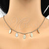 Oro Laminado Necklace and Bracelet, Gold Filled Style Guadalupe Design, Polished, Golden Finish, 06.63.0209