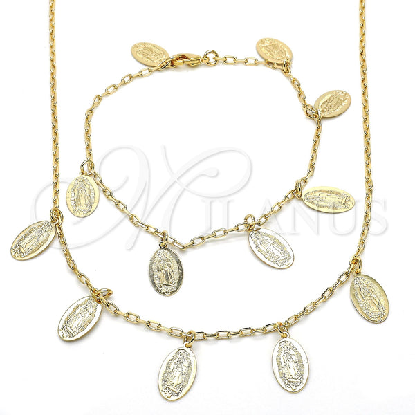 Gold Filled Bracelet — Necklace and Bracelet Guadalupe Design Polished 06.63. — main product view — SKU 119516 | Oro Laminado brazalete — Necklace and Bracelet Guadalupe diseño pulido 06.63. — SKU 119516