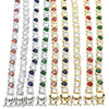 Oro Laminado Tennis Bracelet, Gold Filled Style with Garnet and White Cubic Zirconia, Polished, Golden Finish, 03.210.0068.1.08 (07 MM Thickness, 8 Inches Length)