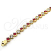 Gold Filled Bracelet — Tennis Bracelet with Ruby and White Cubic Zirconia — alternate product view — SKU 119519 | Oro Laminado brazalete — Tennis Bracelet with Ruby and blanco Cubic Zirconia — SKU 119519