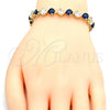 Oro Laminado Tennis Bracelet, Gold Filled Style with Sapphire Blue and White Cubic Zirconia, Polished, Golden Finish, 03.210.0068.4.08 (07 MM Thickness, 8 Inches Length)