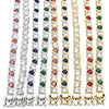 Oro Laminado Tennis Bracelet, Gold Filled Style with Sapphire Blue and White Cubic Zirconia, Polished, Golden Finish, 03.210.0068.4.08 (07 MM Thickness, 8 Inches Length)
