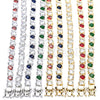 Rhodium Gold Filled Tennis Bracelet, with Green and White Cubic Zirconia, Polished, Rhodium Finish, 03.210.0068.7.08 (07 MM Thickness, 8 Inches Length)