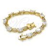 Oro Laminado Tennis Bracelet, Gold Filled Style with White Cubic Zirconia, Polished, Golden Finish, 03.210.0069.08 (06 MM Thickness, 8 Inches Length)