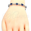 Rhodium Gold Filled Tennis Bracelet, with Sapphire Blue and White Cubic Zirconia, Polished, Rhodium Finish, 03.210.0069.8.08 (06 MM Thickness, 8 Inches Length)