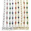 Oro Laminado Tennis Bracelet, Gold Filled Style with Ruby and White Cubic Zirconia, Polished, Golden Finish, 03.210.0070.2.08 (06 MM Thickness, 8 Inches Length)