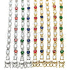 Oro Laminado Tennis Bracelet, Gold Filled Style with Ruby and White Cubic Zirconia, Polished, Golden Finish, 03.210.0070.2.08 (06 MM Thickness, 8 Inches Length)