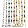 Oro Laminado Tennis Bracelet, Gold Filled Style with Sapphire Blue and White Cubic Zirconia, Polished, Golden Finish, 03.210.0070.4.08 (06 MM Thickness, 8 Inches Length)