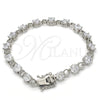 Rhodium Gold Filled Tennis Bracelet, with White Cubic Zirconia, Polished, Rhodium Finish, 03.210.0070.5.08 (06 MM Thickness, 8 Inches Length)