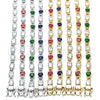 Rhodium Gold Filled Tennis Bracelet, with Garnet and White Cubic Zirconia, Polished, Rhodium Finish, 03.210.0070.6.08 (06 MM Thickness, 8 Inches Length)