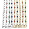 Rhodium Gold Filled Tennis Bracelet, with Green and White Cubic Zirconia, Polished, Rhodium Finish, 03.210.0070.7.08 (06 MM Thickness, 8 Inches Length)