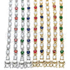 Rhodium Gold Filled Tennis Bracelet, with Sapphire Blue and White Cubic Zirconia, Polished, Rhodium Finish, 03.210.0070.8.08 (06 MM Thickness, 8 Inches Length)
