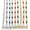 Rhodium Gold Filled Tennis Bracelet, with Sapphire Blue and White Cubic Zirconia, Polished, Rhodium Finish, 03.210.0070.8.08 (06 MM Thickness, 8 Inches Length)