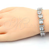 Rhodium Gold Filled Tennis Bracelet, with White Cubic Zirconia, Polished, Rhodium Finish, 03.210.0071.5.08 (11 MM Thickness, 8 Inches Length)