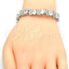 Rhodium Gold Filled Tennis Bracelet, with White Cubic Zirconia, Polished, Rhodium Finish, 03.210.0071.5.08 (11 MM Thickness, 8 Inches Length)