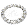 Rhodium Gold Filled Tennis Bracelet, with White Cubic Zirconia, Polished, Rhodium Finish, 03.210.0071.5.08 (11 MM Thickness, 8 Inches Length)