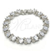 Rhodium Gold Filled Tennis Bracelet, with White Cubic Zirconia, Polished, Rhodium Finish, 03.210.0071.5.08 (11 MM Thickness, 8 Inches Length)