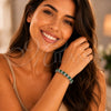 Rhodium Gold Filled Tennis Bracelet, with Green and White Cubic Zirconia, Polished, Rhodium Finish, 03.210.0071.6.08 (11 MM Thickness, 8 Inches Length)